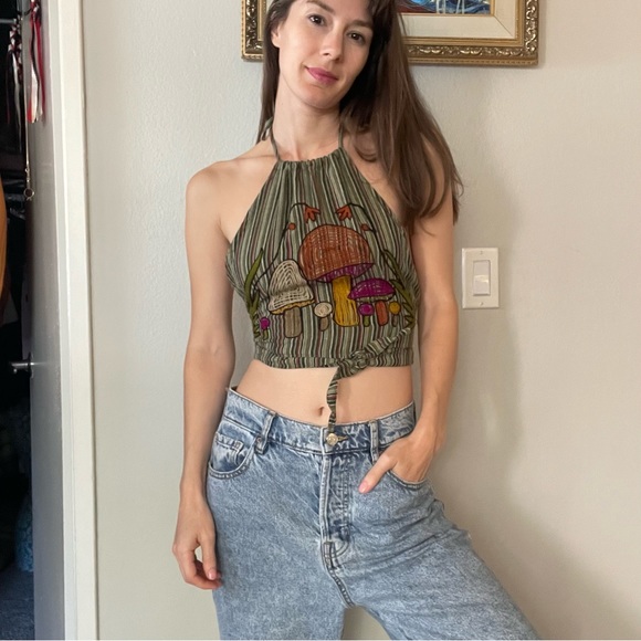 mushroom halter dress